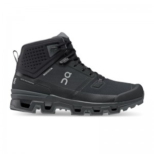 Black/Eclipse On Running Cloudrock 2 Waterproof Men's Hiking Boots | JG9164083