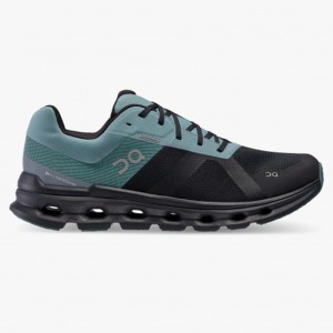 Black/Tide On Running Cloudrunner Waterproof Men's Running Shoes | CY8925034