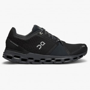 Black On Running Cloudstratus Men's Road Running Shoes | ZS1250348