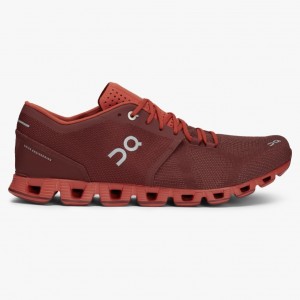 Burgundy On Running Cloud X Men's Training Shoes | DU5603741