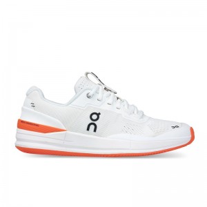 Clay White/Flame On Running THE ROGER Pro Clay Men's Tennis Shoes | VC3845617