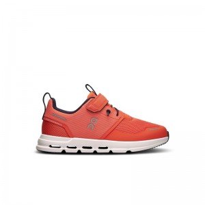 Flame/White On Running Cloud Play Kids' Running Shoes | NK2769035