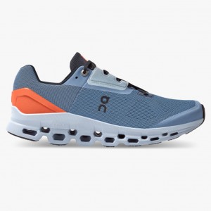 Lake/Flare On Running Cloudstratus Men's Road Running Shoes | FC9428365