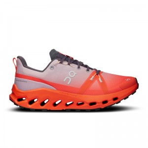 Mauve/Flame On Running Cloudsurfer Trail Waterproof Men's Trail Running Shoes | KX8039726