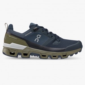 Midnight/Olive On Running Cloudwander Waterproof Men's Running Shoes | WH2309157