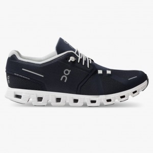 Midnight/White On Running Cloud 5 Men's Running Shoes | WX9204657