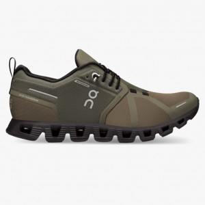 Olive/Black On Running Cloud 5 Waterproof Women's Running Shoes | LP9678051