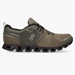 Olive/Black On Running Cloud 5 Waterproof Men's Running Shoes | LI0159863