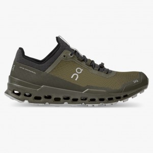 Olive/Eclipse On Running Cloudultra Men's Trail Running Shoes | TX5290371