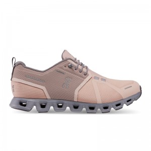 Rose/Fossil On Running Cloud 5 Waterproof Women's Sneakers | CR0948731