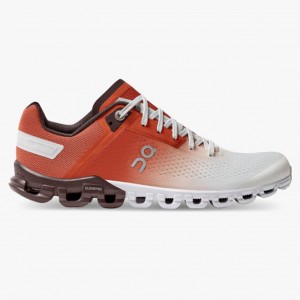 Rust/White On Running Cloudflow Women's Training Shoes | LA1809732