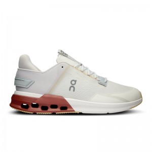 Undyed-White/Auburn On Running Cloudnova Flux Men's Sneakers | LT7802135