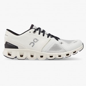 White/Black On Running Cloud X 3 Women's Training Shoes | RS7581924