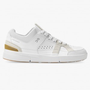 White/Bronze On Running THE ROGER Clubhouse Women's Sneakers | TL1965328