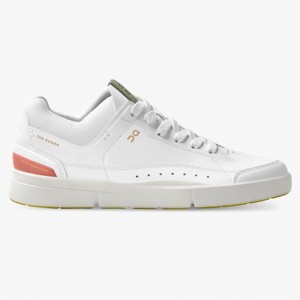 White/Coral On Running THE ROGER Centre Court Women's Sneakers | KT3452187