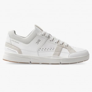 White/Sand On Running THE ROGER Clubhouse Men's Sneakers | UX9631845