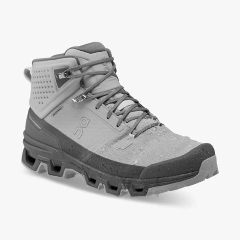 Alloy/Eclipse On Running Cloudrock 2 Waterproof Men's Hiking Boots | XC2076439