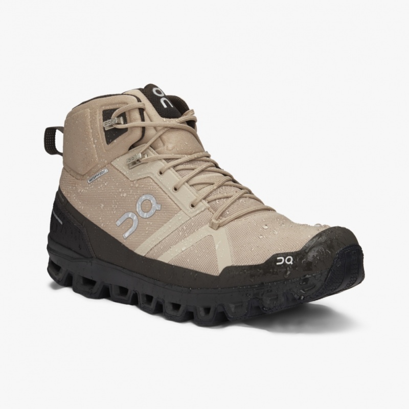 Beige On Running Cloudrock Waterproof Men's Hiking Boots | LI1904253