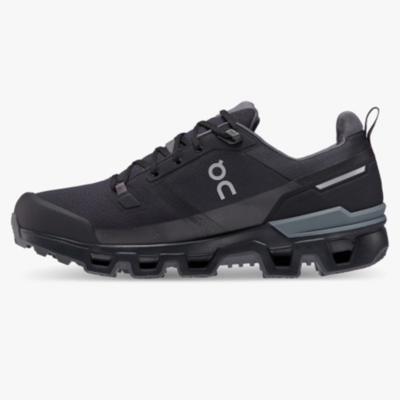 Black/Eclipse On Running Cloudwander Waterproof Men's Running Shoes | UE9270836