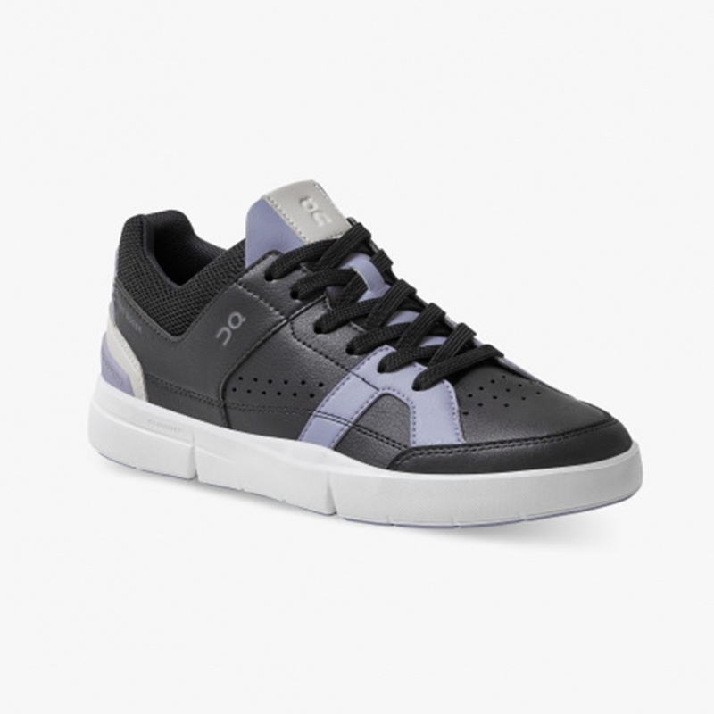 Black/Lavender On Running THE ROGER Clubhouse Women's Sneakers | SW9863107