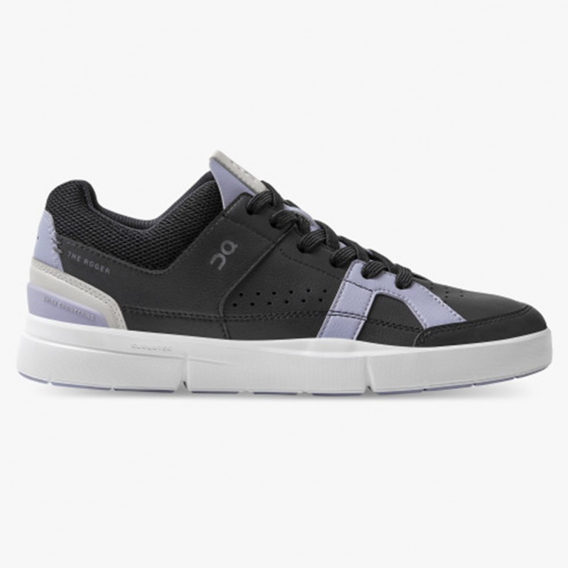 Black/Lavender On Running THE ROGER Clubhouse Women\'s Sneakers | SW9863107