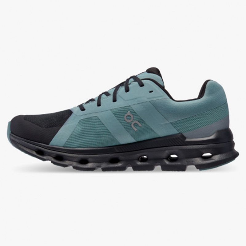 Black/Tide On Running Cloudrunner Waterproof Men's Running Shoes | CY8925034