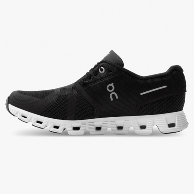 Black/White On Running Cloud 5 Women's Running Shoes | DE2154803