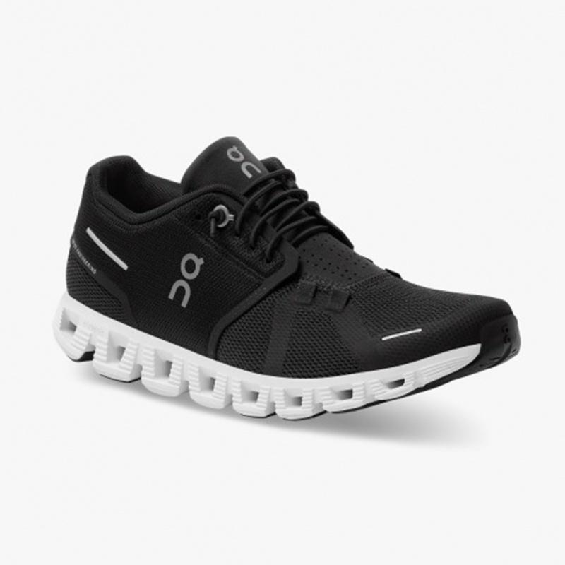 Black/White On Running Cloud 5 Women's Running Shoes | DE2154803