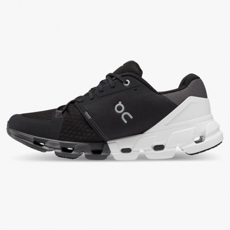 Black/White On Running Cloudflyer 4 Wide Women's Running Shoes | QS3195284