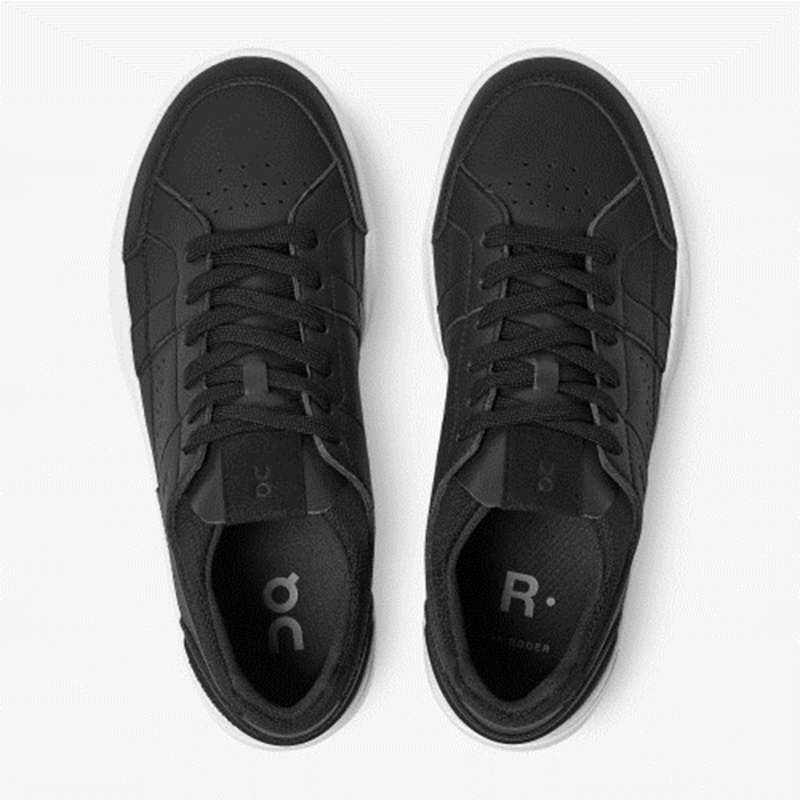 Black/White On Running THE ROGER Clubhouse Women's Sneakers | VB2879546