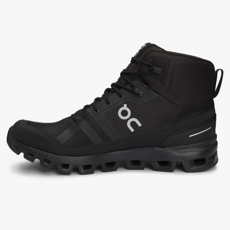 Black On Running Cloudrock Waterproof Men's Hiking Boots | CA6710824