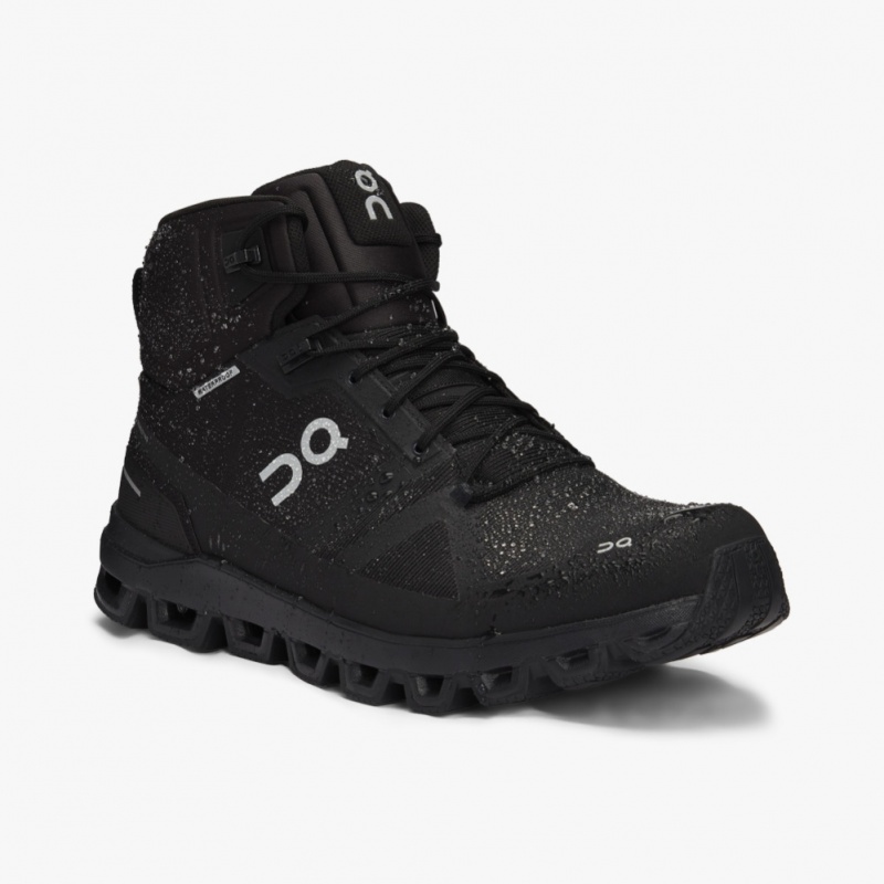 Black On Running Cloudrock Waterproof Men's Hiking Boots | CA6710824