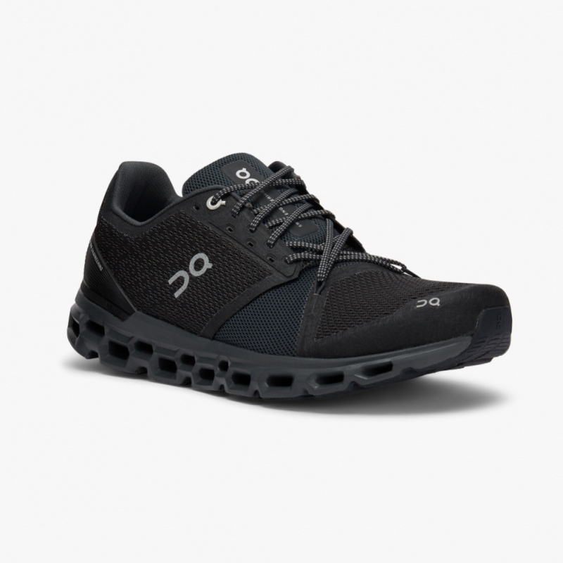 Black On Running Cloudstratus Men's Road Running Shoes | ZS1250348