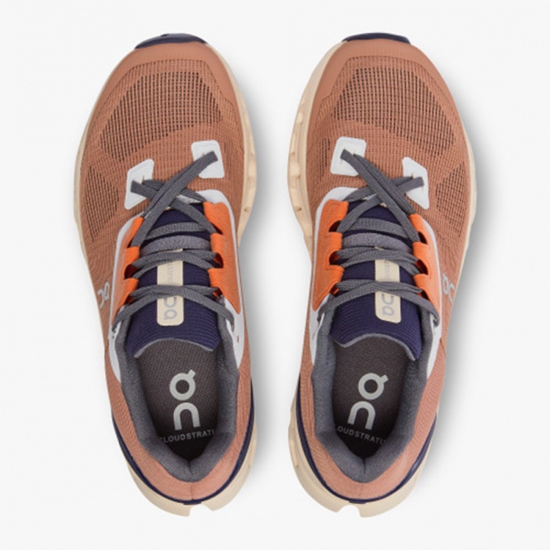 Cork/Fawn On Running Cloudstratus Women's Road Running Shoes | VY1203957