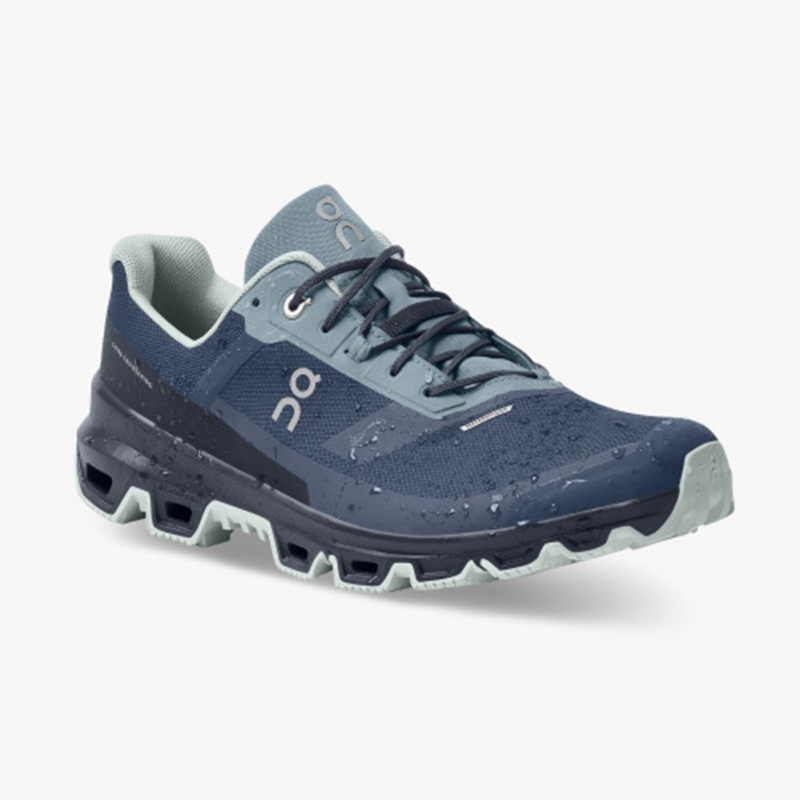 Denim/Midnight On Running Cloudventure Waterproof Men's Trail Running Shoes | NZ6015872