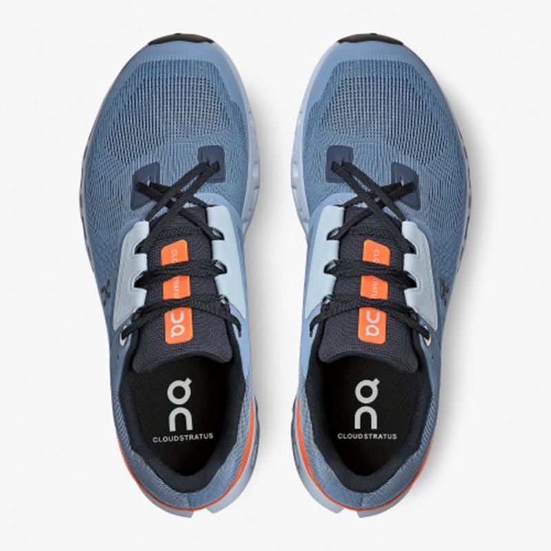 Lake/Flare On Running Cloudstratus Men's Road Running Shoes | FC9428365