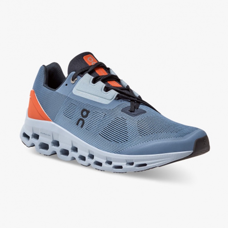 Lake/Flare On Running Cloudstratus Men's Road Running Shoes | FC9428365