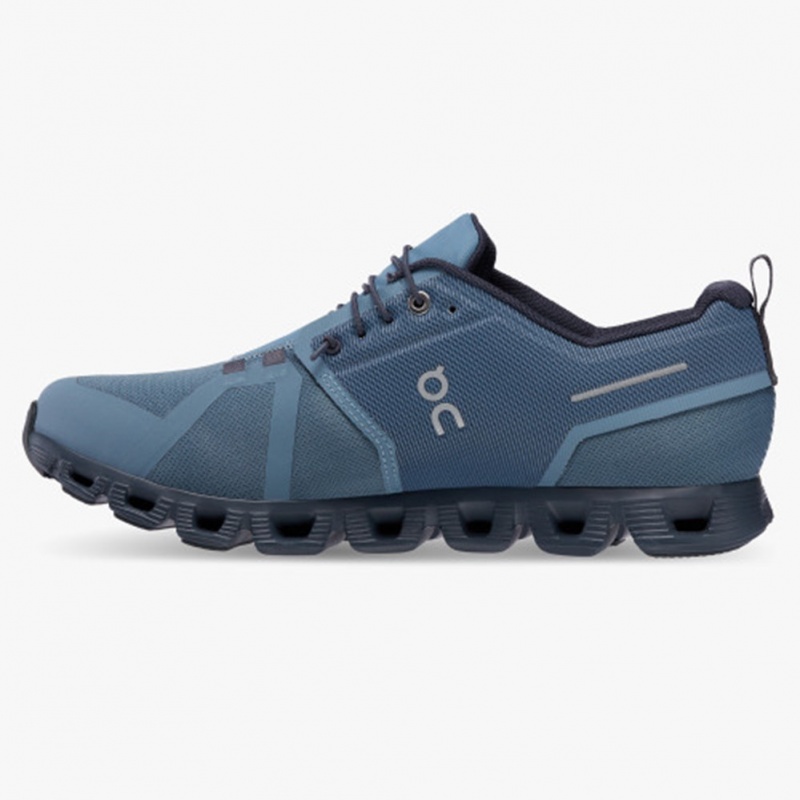 Metal/Navy On Running Cloud 5 Waterproof Men's Running Shoes | PQ3840921