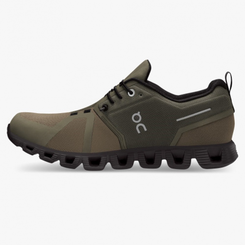 Olive/Black On Running Cloud 5 Waterproof Men's Running Shoes | LI0159863