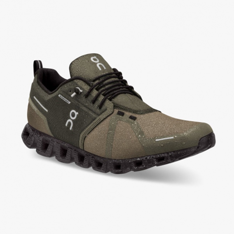 Olive/Black On Running Cloud 5 Waterproof Men's Running Shoes | LI0159863