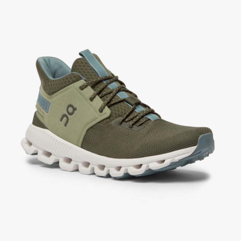 Olive On Running Cloud Hi Edge Men's Road Running Shoes | VU3084591