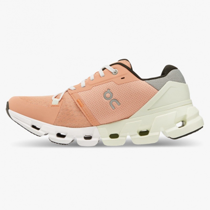 Peach/Aloe On Running Cloudflyer 4 Women's Running Shoes | IZ7893265