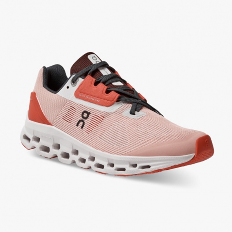 Rose/Red On Running Cloudstratus Women's Road Running Shoes | HK7983125