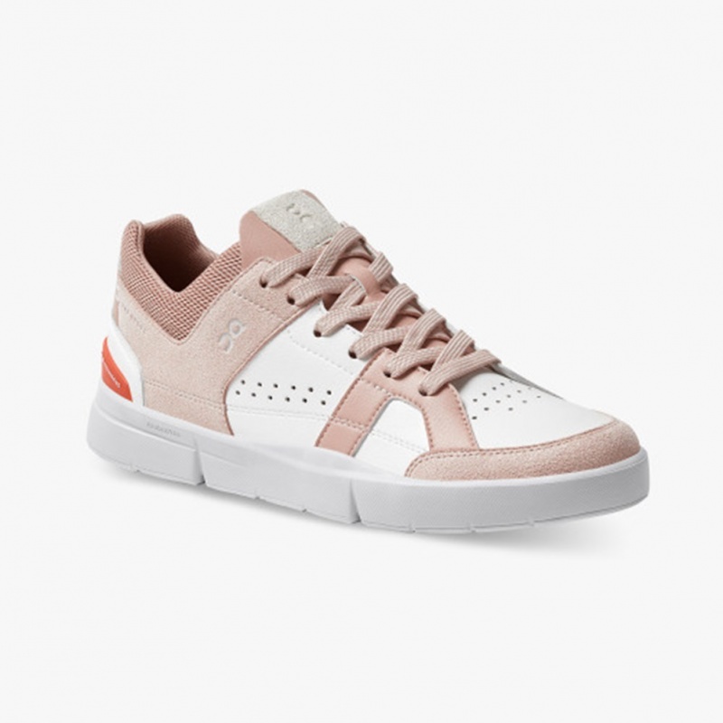 Rose/White On Running THE ROGER Clubhouse Women's Sneakers | EO9345628