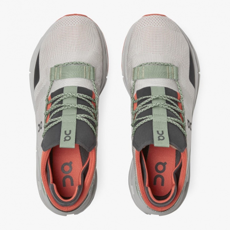 Silver/Orange On Running Cloudnova Men's Sneakers | VC0694321