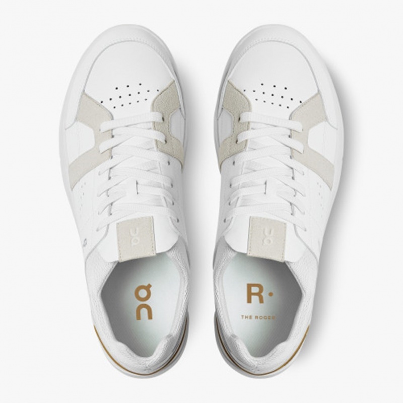 White/Bronze On Running THE ROGER Clubhouse Men's Sneakers | IV5678203