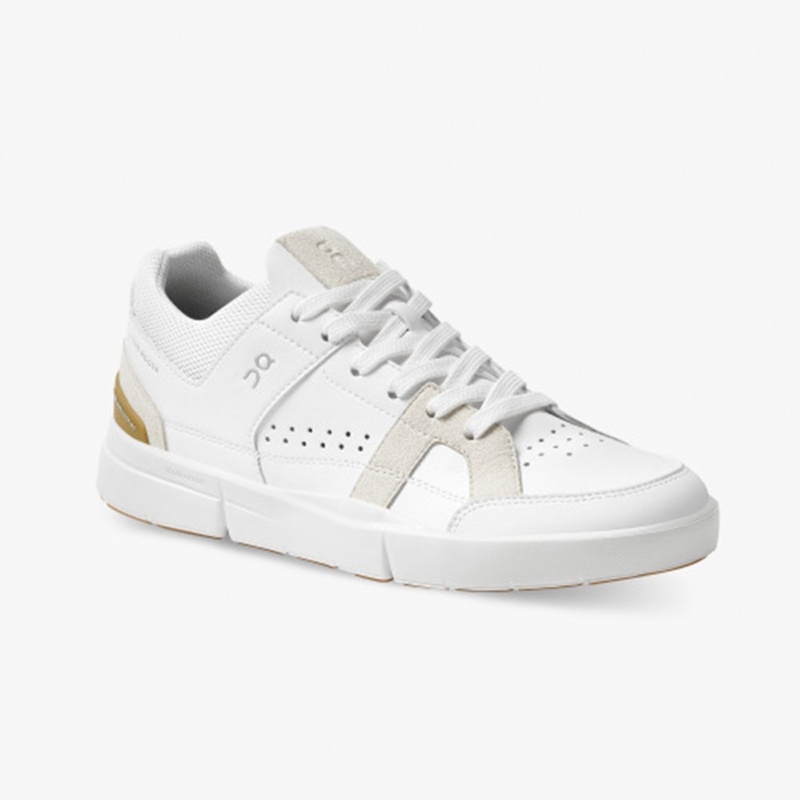 White/Bronze On Running THE ROGER Clubhouse Women's Sneakers | TL1965328