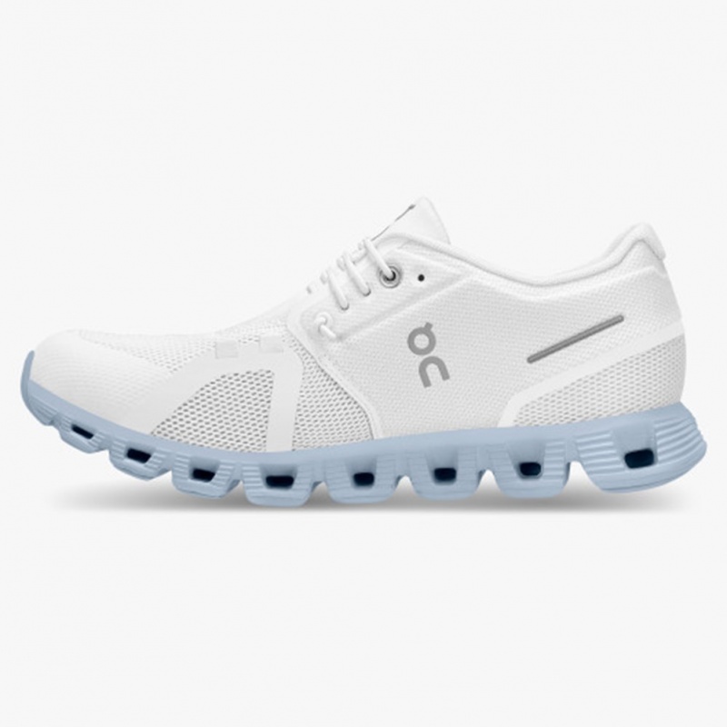 White/Chambray On Running Cloud 5 Women's Running Shoes | ZC7530189