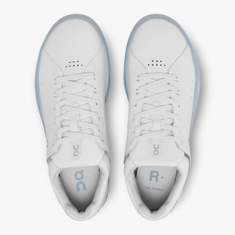 White/Chambray On Running THE ROGER Advantage Men's Sneakers | WM8975362