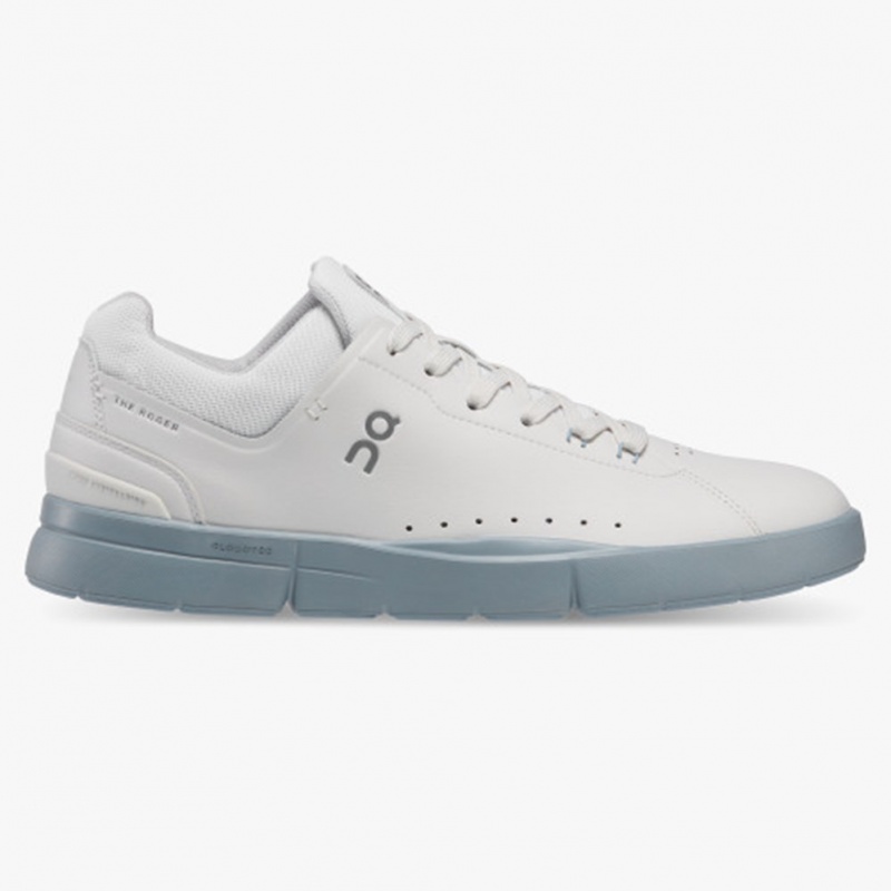 White/Chambray On Running THE ROGER Advantage Men\'s Sneakers | WM8975362